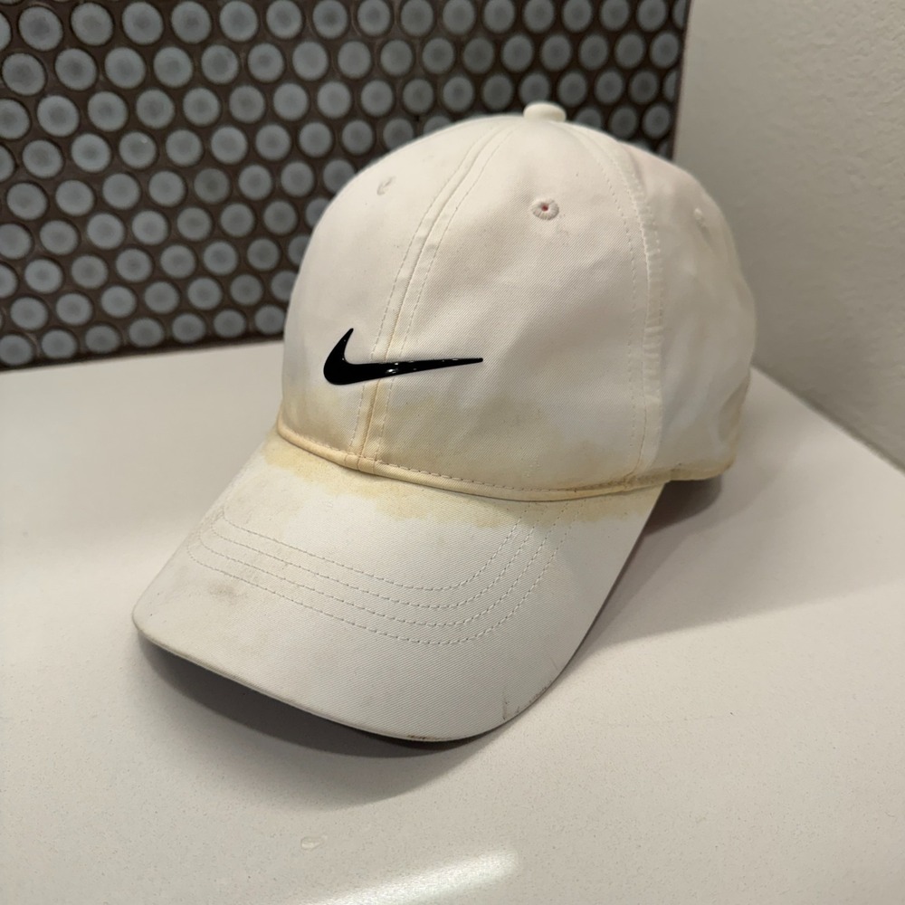 Nike Hat Cap Strap Back Adult One‎ Size White Heritage86 Golf Outdoor Polyester